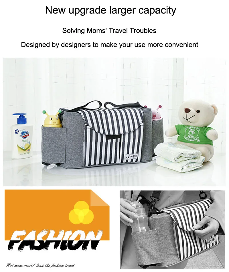 SeckinDogan Baby Stroller Bag Large Capacity Diaper Bag Waterproof Travel Mommy Bags Multifunction Baby Care Organizer
