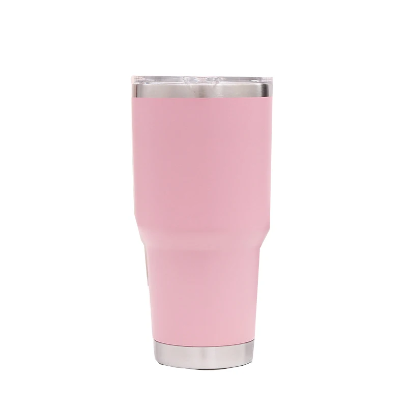 30oz pink Лазерная гравировка, Кастомизация 20 унций 30 унций, нержавеющая сталь, пивной стакан, стакан, дорожная пивная кружка, термос, кофейные кружки - Цвет: 30oz pink
