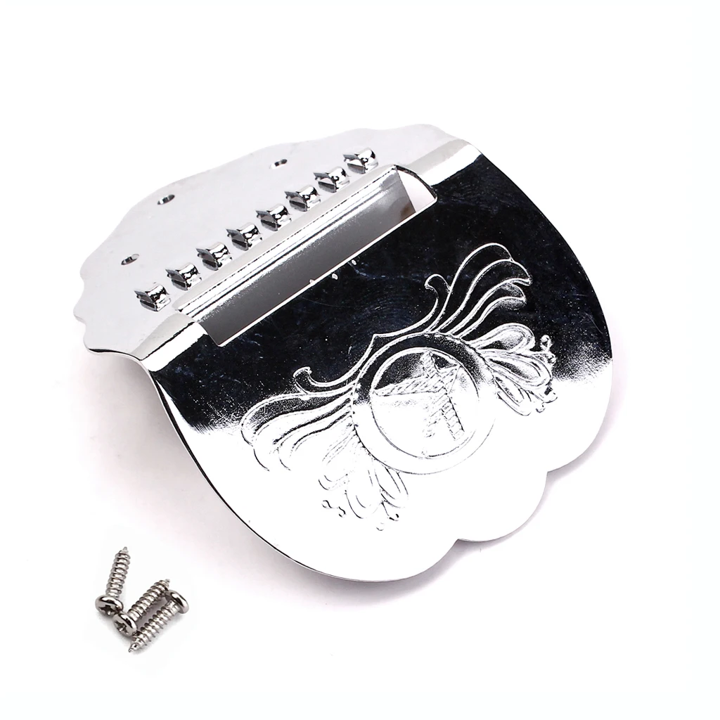 8 STRING MANDOLIN CHROME TAILPIECE 3 Screws Parts Accessory