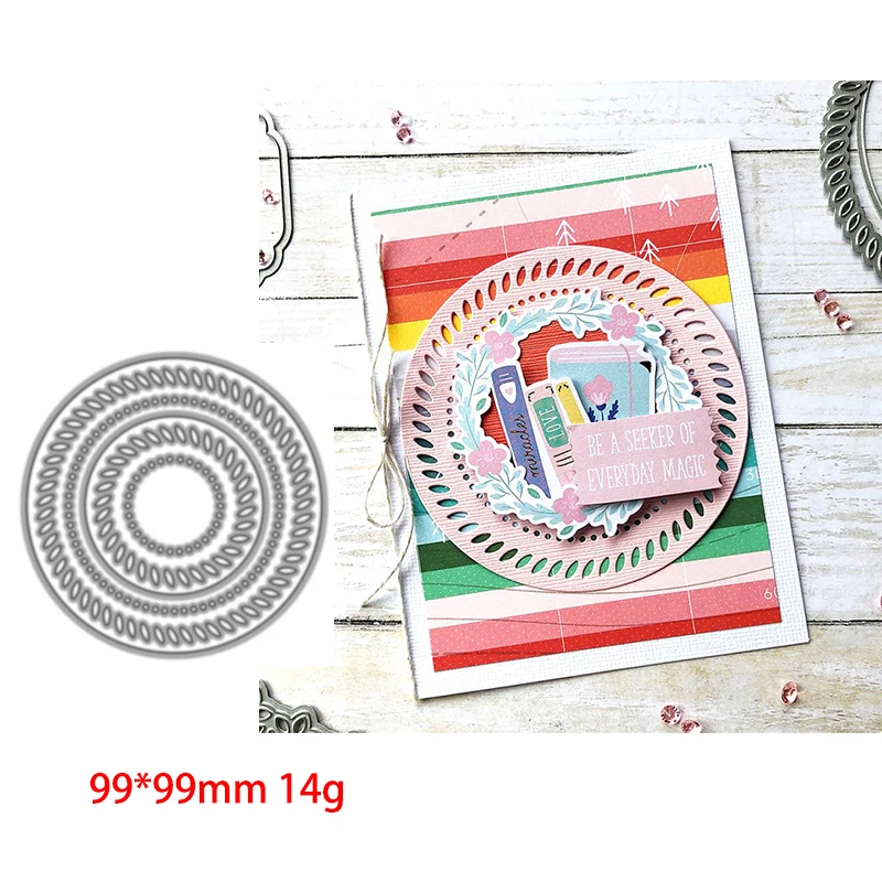 

Round Hollow Frame Metal Cutting Dies Scrapbooking Craft Mold Cut Die Stencil Handmade Paper Card Make Template New Design