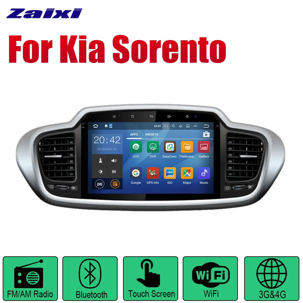 Standard machine ZaiXi Android 2 Din Авто Радио для Kia Sorento~ автомобильный мультимедийный плеер gps навигационная система Радио стерео - Цвет: Standard machine