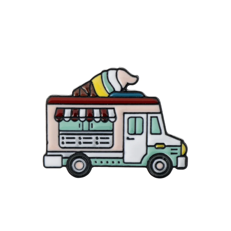 Мультфильм ювелирные изделия Розовый Брошь машина для женщин девушка красочные