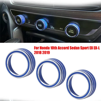 

Car AC Knob Aluminum alloy Air Conditioning Heat Control Switch Accessories For 10th Honda Accord Sedan Sport EX EX-L LX 2018-19