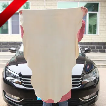 

Drying Cleaning Towel Leather Chamois Shammy Sponge Cloth Absorbent Towel Naturally Open Fiber Structure Hydrophilic 65*100cm