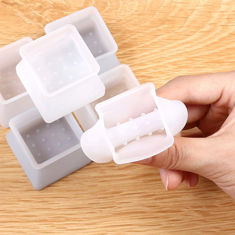 16PCS Silicone Chair Leg Cover Felt Bottom Round Square Furniture Feet Caps Floor Protector Pads for Chair Leg Black Brown White