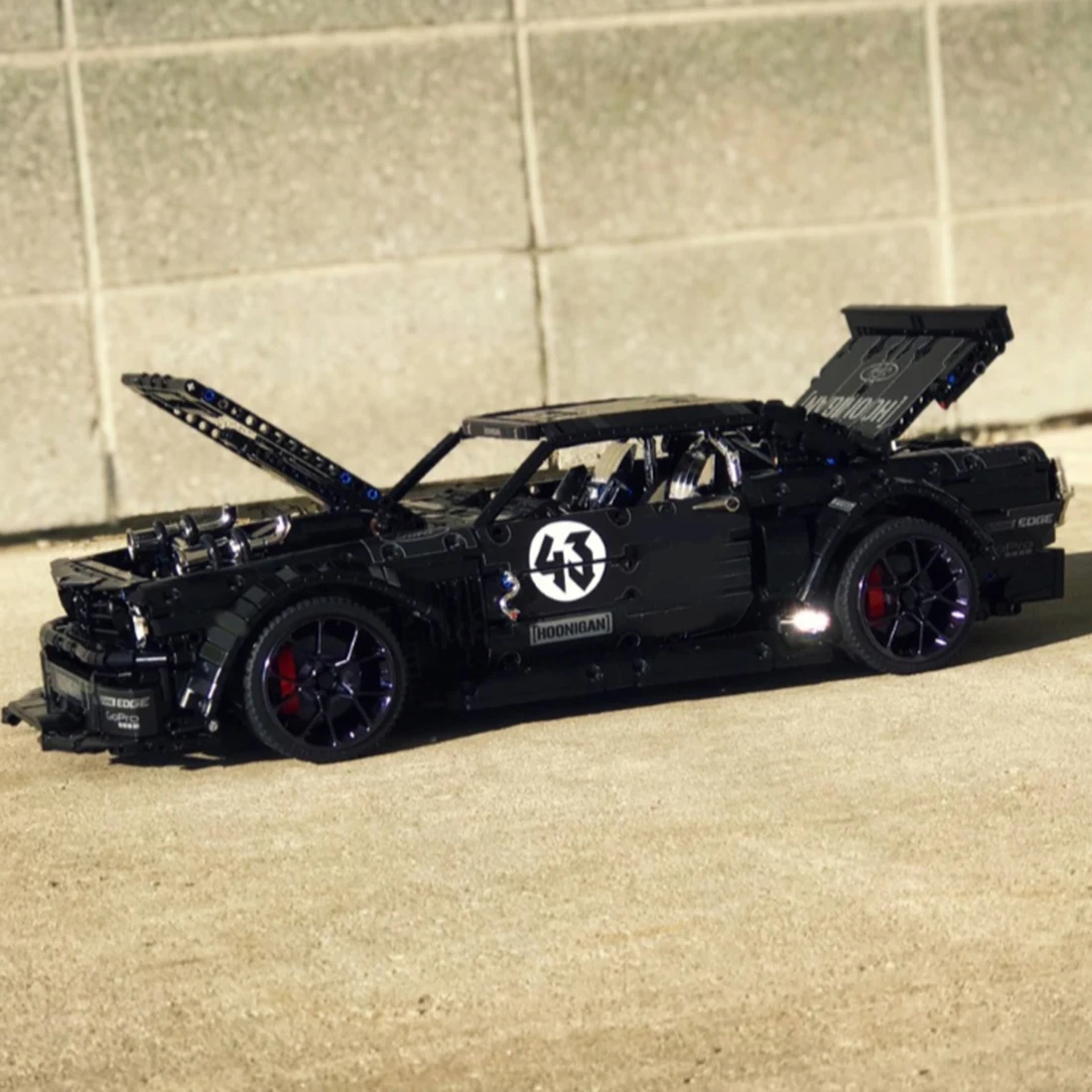 3168 шт 1:10 масштаб MOC RC спортивный автомобиль модель автомобиля высокого уровня сборки небольшой частицы Строительный блок Набор модель здания-черный