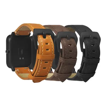 

Leather Sports Watch Band 20MM Universal Replacement Wristband For Samsung Galaxy Watch Active Quick Release Bracelet Strap
