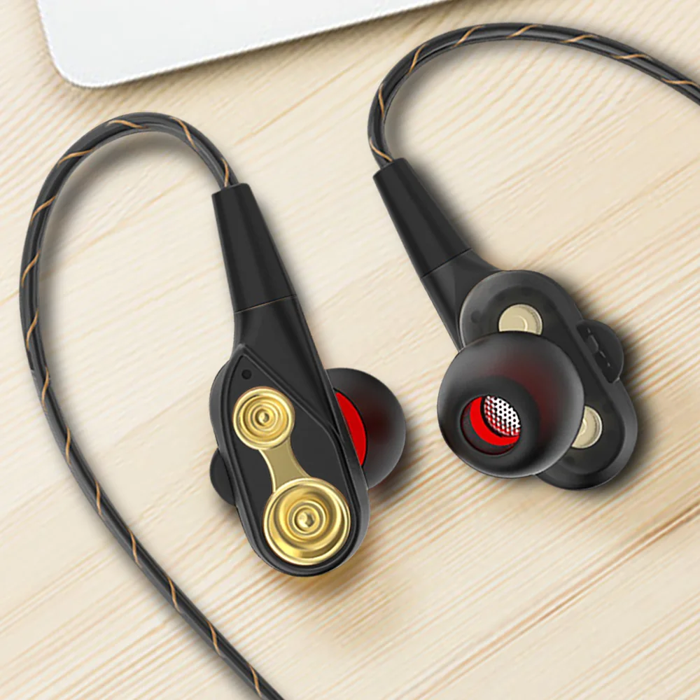 Dual Drive Hi-Fi стерео эффект 3 5 мм гнездо In-Ear проводные наушники высокого бас с