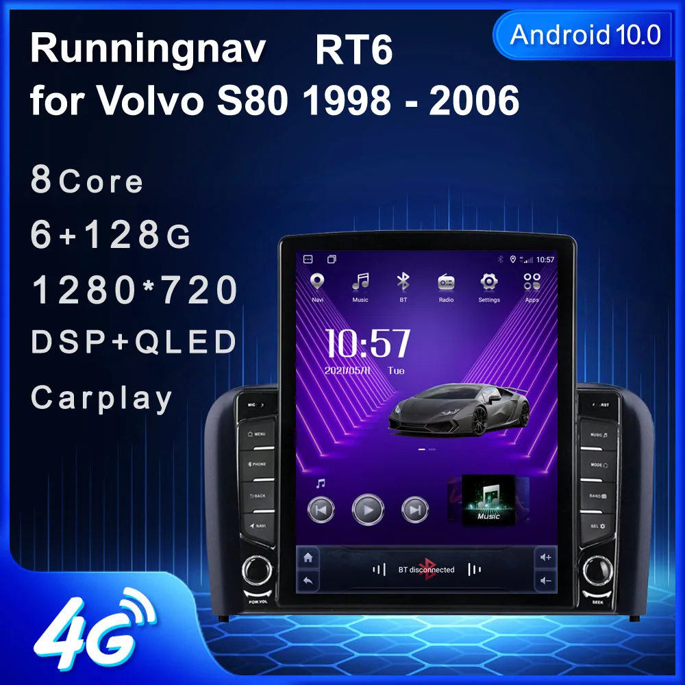 

Runningnav для VOLVO S80 1998-2006 Tesla Тип Android автомобильное радио мультимедийный видеоплеер навигация GPS