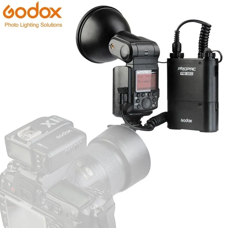 

Godox 360WS AD360II-N X Wireless I-TTL 1/8000S HSS Portable Speedlite Flash with PB960 Power Battery Pack for Nikon Camera