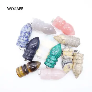 

WOJIAER Natural Fortune-telling Pendulum for Dowsing Opal Pendant Pendulum Chakra Healing Crystal Pendule Radiesthesia ZBM080