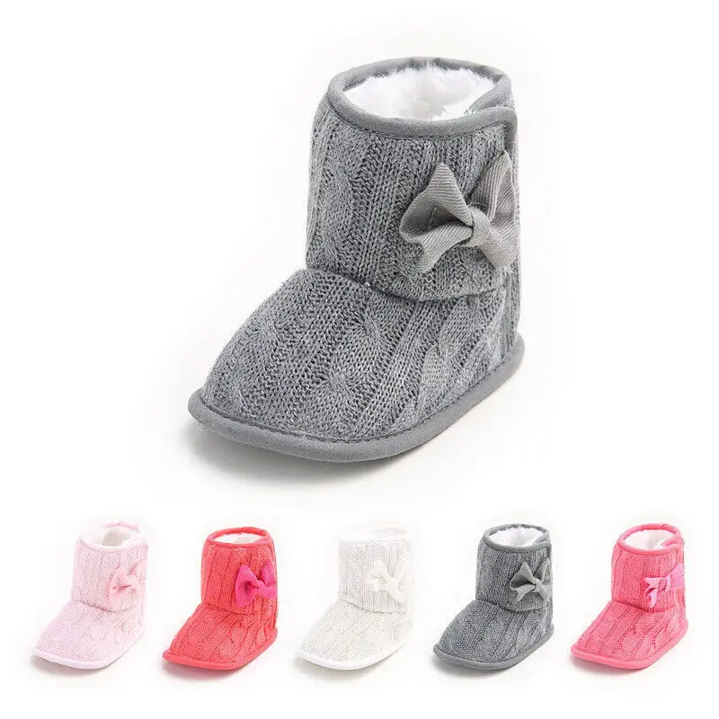 Зимние сапоги для маленьких девочек; зимние пинетки для малышей; обувь для новорожденных