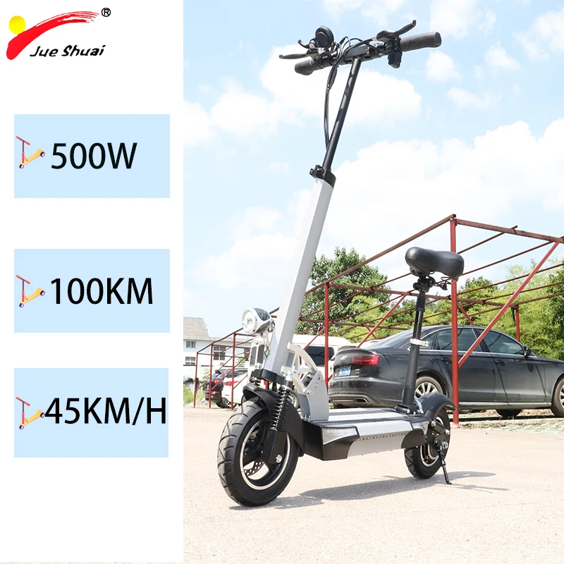  500W 48KM/H Electric Scooter 100km Long Distance 10 inch LCD Display 5A 26A Skateboard Scooter Elec