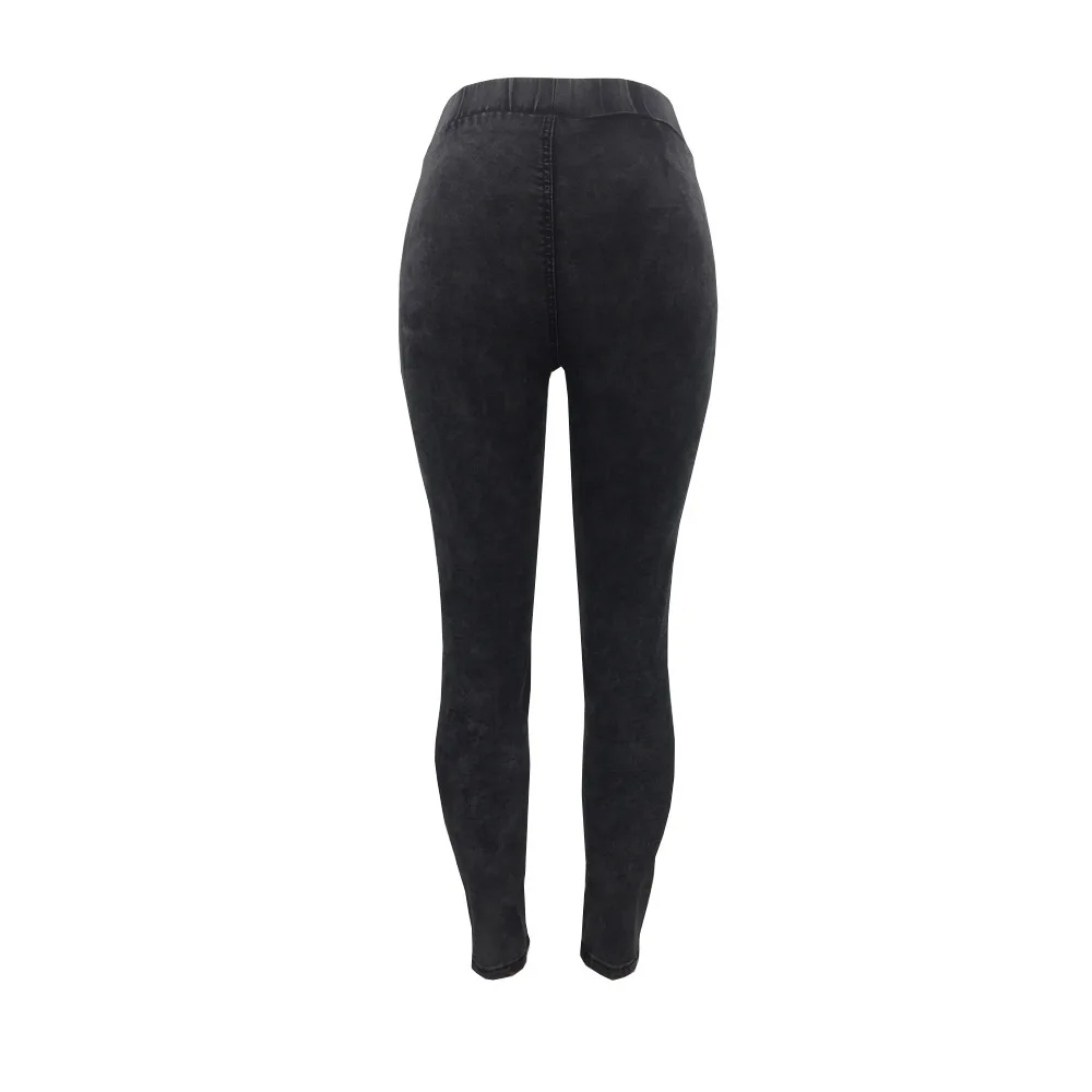 Новый для женщин высокая талия леггинсы для узкие джинсы резиновые эластичные с поясом облегающие брюки девочек пикантные Push Up Bodycon Джинс