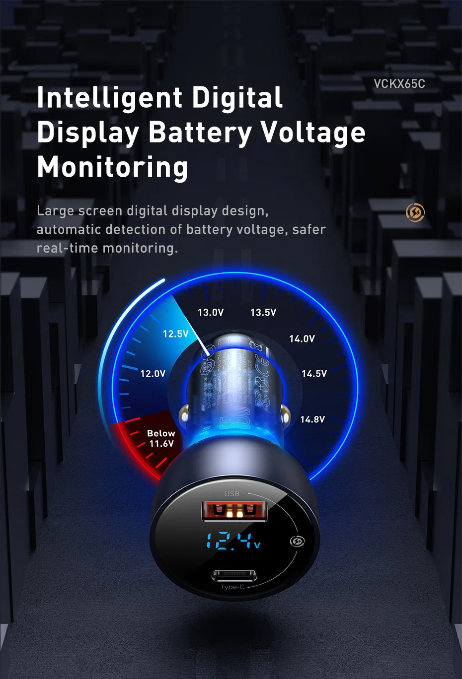 usb c 5v 3a Baseus 65W  PPS Car Charger USB Type C Dual Port PD QC Fast Charging For Laptop Translucent Car Phone Charger For iPhone Samsung usb charger