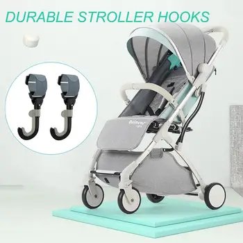 

2PCS Baby Stroller Rotatable Hooks 360 Degrees Adjustable Changing Bag Holder Non-slip Storage Hook Infant Stroller Accessories