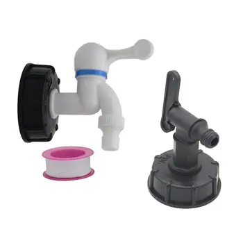 

1/2" 3/4" Plastic IBC Tank Tap Adapter 60mm Coarse Thread S60X6 IBC Tank Valve Home Garden Water Connectors Drain Faucet Adapter