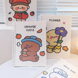 Kawaii – carnet de notes B5 à feuilles mobiles pour étudiants, carnet de journal à grille Simple et transparente, 30 feuilles 