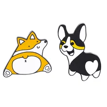 AliExpress желаний стиль мультфильм собака брошь Шиба ину корги Алиса приклад сердце моделирование брошь