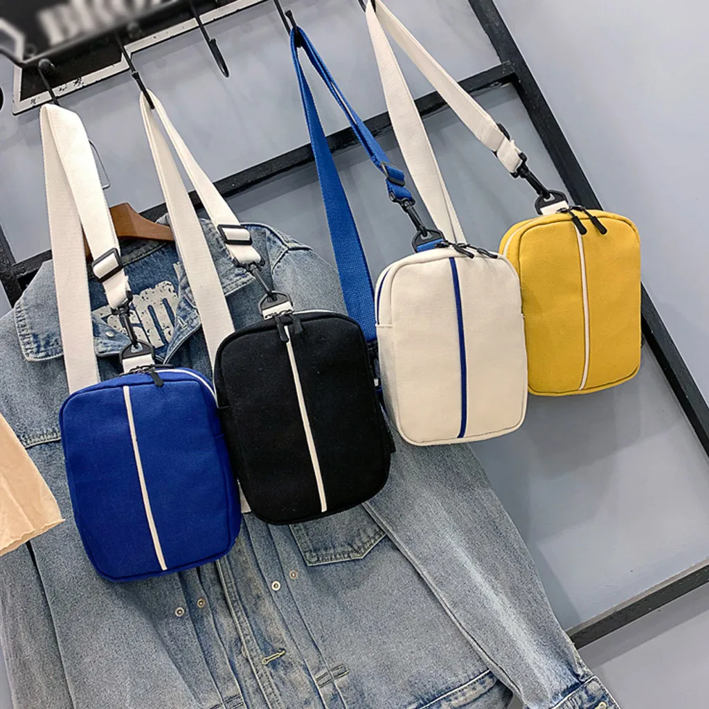 

Fashion Neutral Canvas Solid Color Personalized Messenger Bag Shoulder Bag Famous Brand 2019 Fashion#35