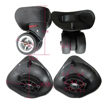 

2pcs Rubber Swivel Wheels 360 Degree Rotation Suitcase ReplaceMant Casters