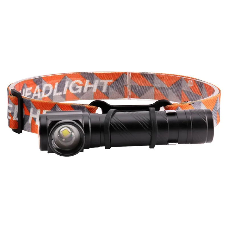 

18650 Camping head light lamp 1000 Lumens 4 Modes Zoom Focus Right Angle Light Outdoor Multifunctional Focusing Headlight