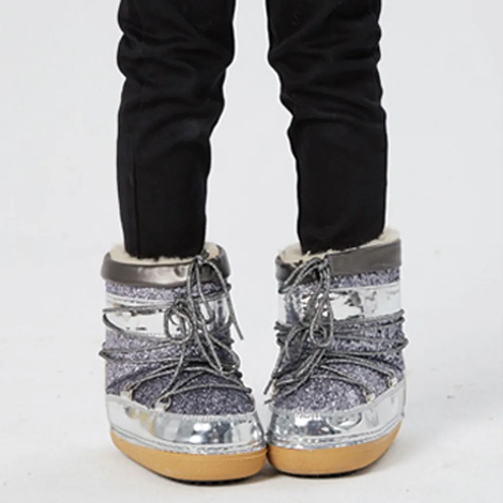 Г. Зимние ботинки хлопковые теплые водонепроницаемые Нескользящие ботинки на платформе со шнуровкой зимняя обувь до середины икры на плоской подошве Botas Mujer T3