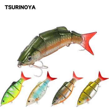 

TSURINOYA 4PCS Jointed Fishing Lure DW25 80mm 10g Artificial Hard Bait Multi-segment Lure 4 Segments Bionic Swimbait Wobblers