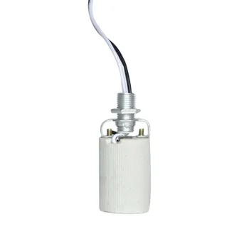 

Adapter Easy Install Heat Resistant Holder Round Home Use For Bulb Decoration With Cable LED Light Lamp Base Ceramic Screw