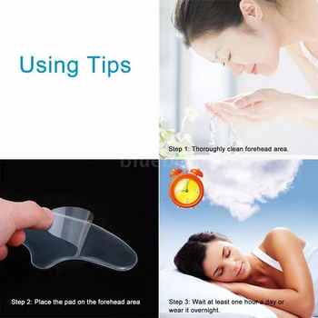 

3pcs/set Anti Wrinkle Face Pad Reusable Medical Grade Silicone Anti-aging Face Lifting Forehead Pad Eye Patches Skin Care
