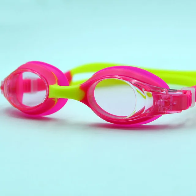 pink yellow Детские подростковые Регулируемые очки для плавания HD прозрачные линзы очки для плавания очки Спортивная одежда для плавания с коробкой и ушками плюс - Цвет: pink yellow