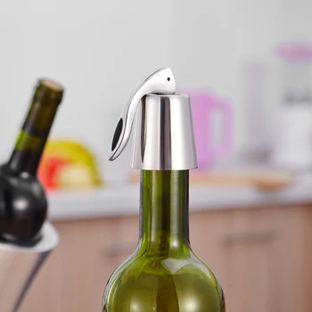 

New Stainless Steel Wine Bottle Stopper Sealer Bottle Stopper Vacuum Red Wine Cap Sealer Fresh Keeper Bar Tools Kitchen Accessor