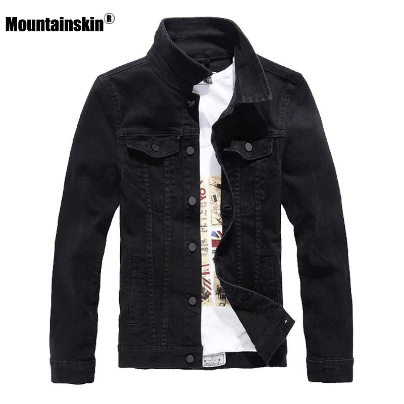 

Mountainskin 2019 Men Autumn Spring Jean Jackets Solid Color Slim Fits Denim Male Coats Men Cowboy Fashion Brand Clothing SA733