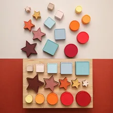 

Silicone Building Blocks Montessori Puzzle Cartoon Toys for Children Montessori Geometric Shapes Soft Block Educational Toys