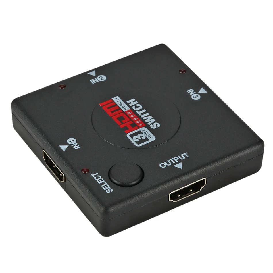 HDMI Switch 3 In 1 Out 3 Port Hub Box Auto Switch 3x1 1080p HD in 1 out Splitter HUB for HDTV XBOX360 PS3 HDMI Switch