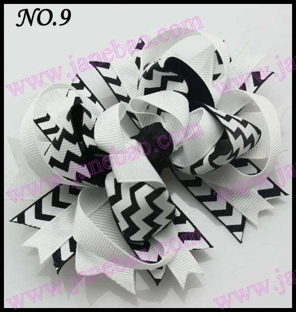 500 шт 4,5 ''шеврон волосы банты девушки банты из бутика фанки слоистых Hairbows бутик фанки лук