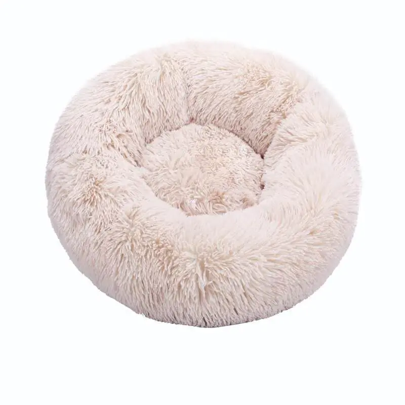 round cat bed soft plush best cushion dog bed