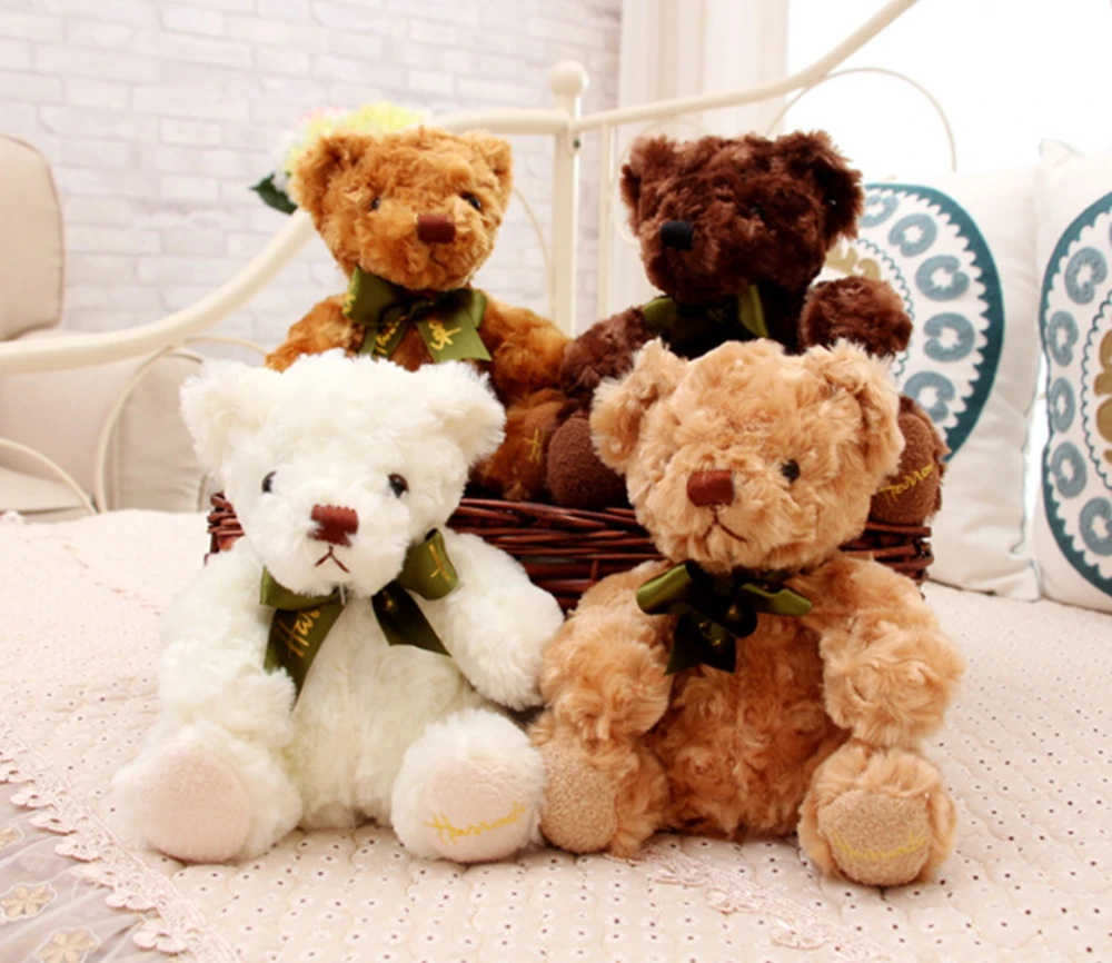 

20cm new to super cute fashion dance bow teddy bear stuffed toy, doll birthday gift, wedding gift, Christmas gift