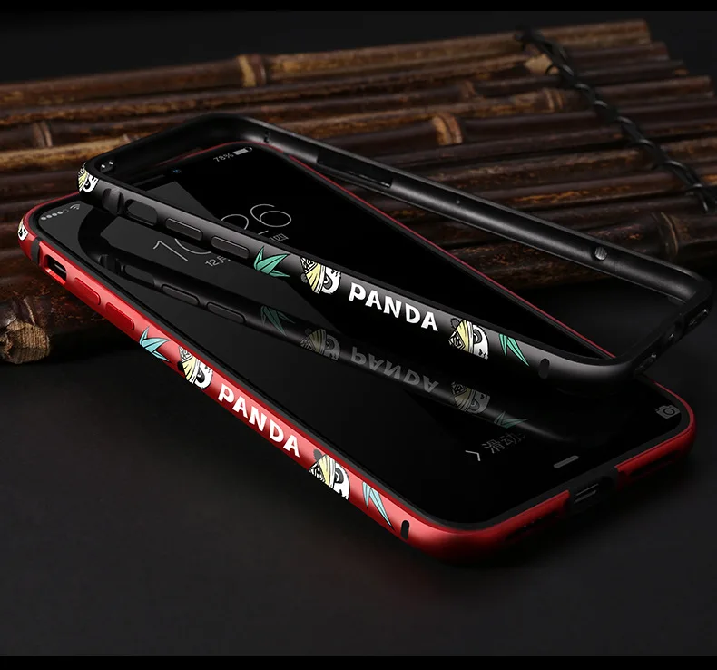 Металлический бампер для телефона с милой пандой для iPhone XS X, чехол для телефона s для iPhone XS Max, чехол с мультяшной алюминиевой силиконовой рамкой, чехол