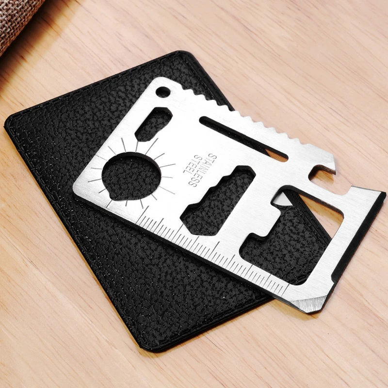 2 pcs Outdoor Multifunction Credit Card Knife Survival Camping Hunting Tactical Knife Utility Hand Tools Pocket Multitool Card