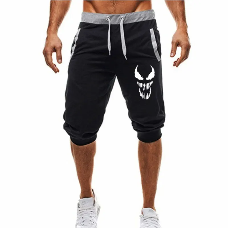 Новые брендовые модные шорты мужские 2018 мужские s Venom Харадзюку С принтом Шорты для фитнеса спортивные шорты для бега Hommes плюс размер m-xxxl