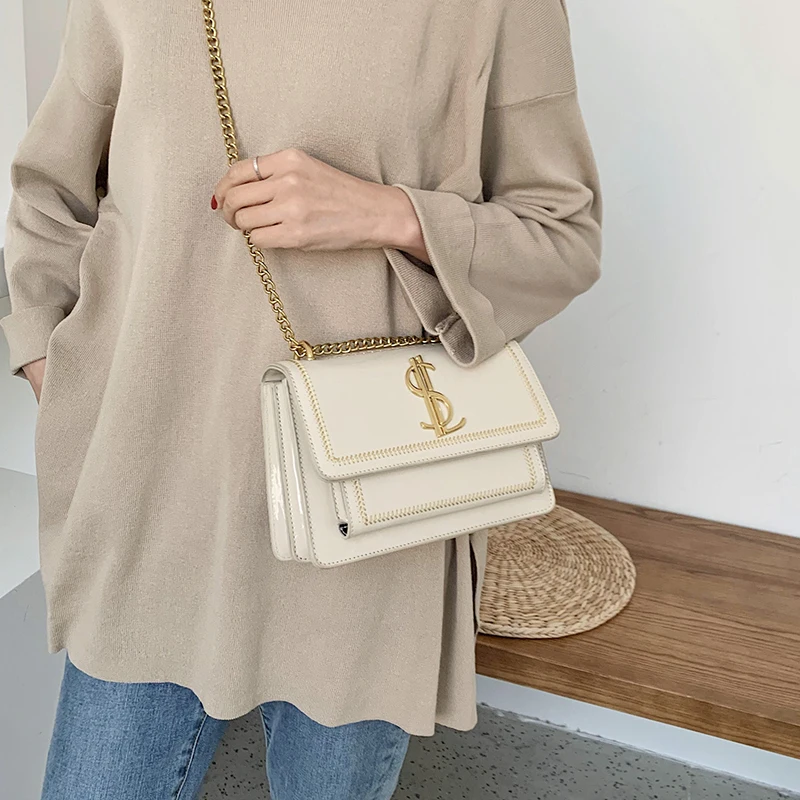 

High-quality Leather Messenger Bags Classic Chain Shoulder Crossbody Bags Ladies Casual Handbags Convenient Wallet Louis Brand