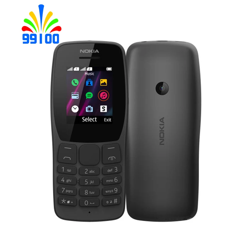 Refurbished Unlocked Cell Phone Nokia 110 Flashlight FM Dual Sim 0.3MP