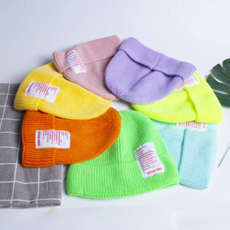 baby Beanies Knit Hat Winter Cap For knitted Cap Boys Thicken Hedging Cap Fashion Warm knit Beanie