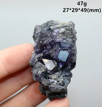 

100% Natural Polyhedral Fujian Tanzanite Purple fluorite cluster mineral specimens Gem level Stones and crystals Healing crystal