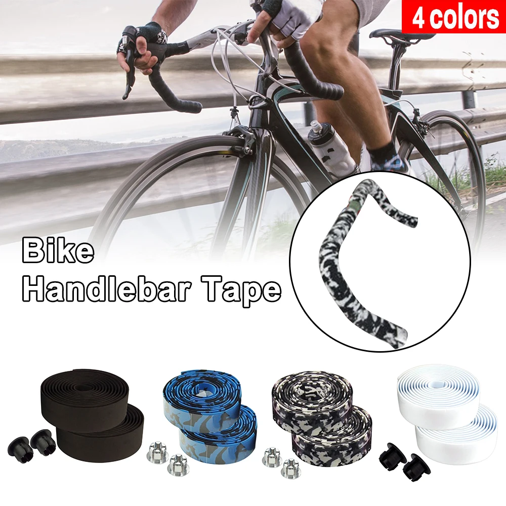 Road Bike Bicycle Cycling Handlebar Tapes Bar Cork Grip Wrap Tapes Bicycle 1Pair