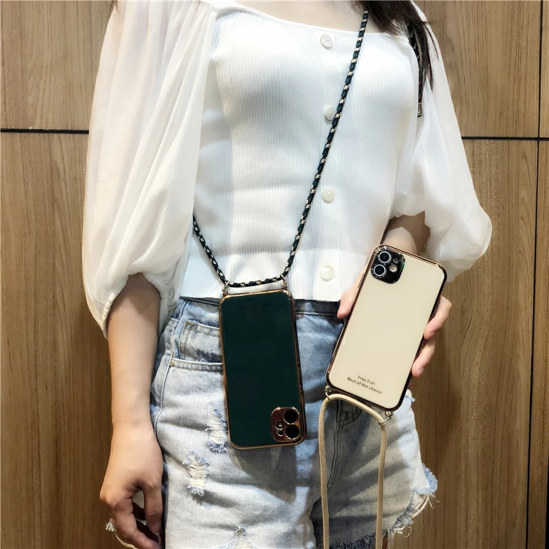 Electroplated Letters case For OPPO R15 R17 A9 2020 Rose Gold Soft TPU Back Cover RENO 2 3 ACE A5 A7 A8 with Lanyard strap |