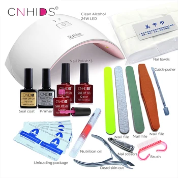 

Lulaa in 24W Professional 9C UV LED Lamp 3 Color Top Coat +Base Coat 10ml Nail Gel soak off Gel Nail Polish Other Nail Tools