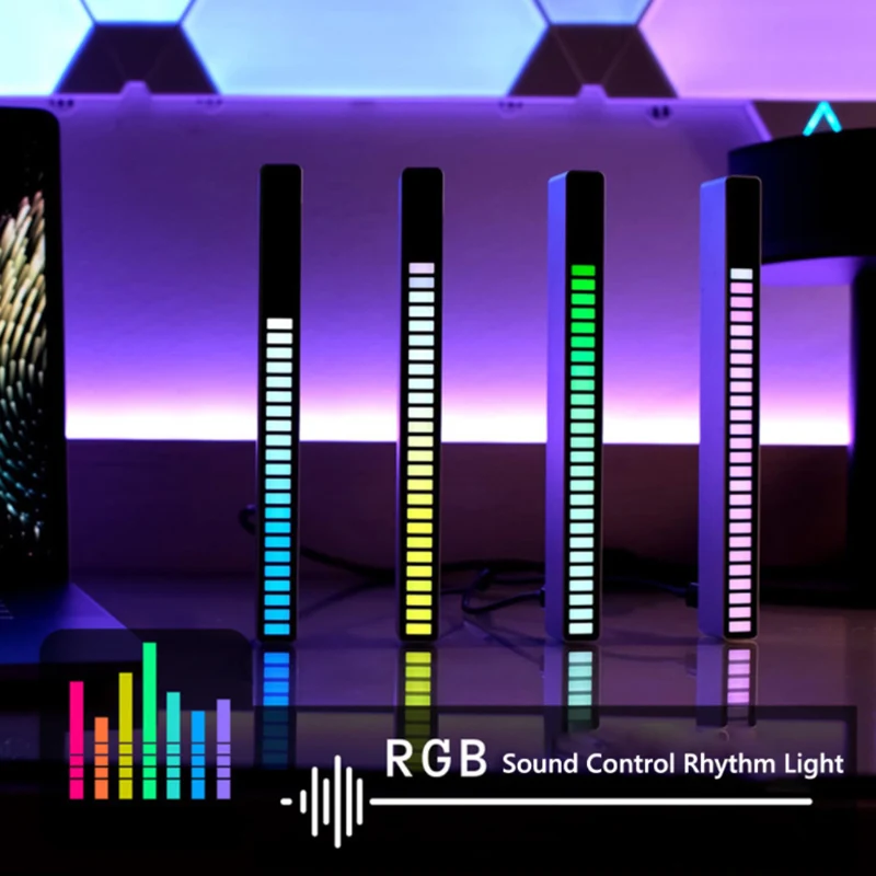 Креативный RGB-светильник с музыкальным управлением светодиодный уровень новинка