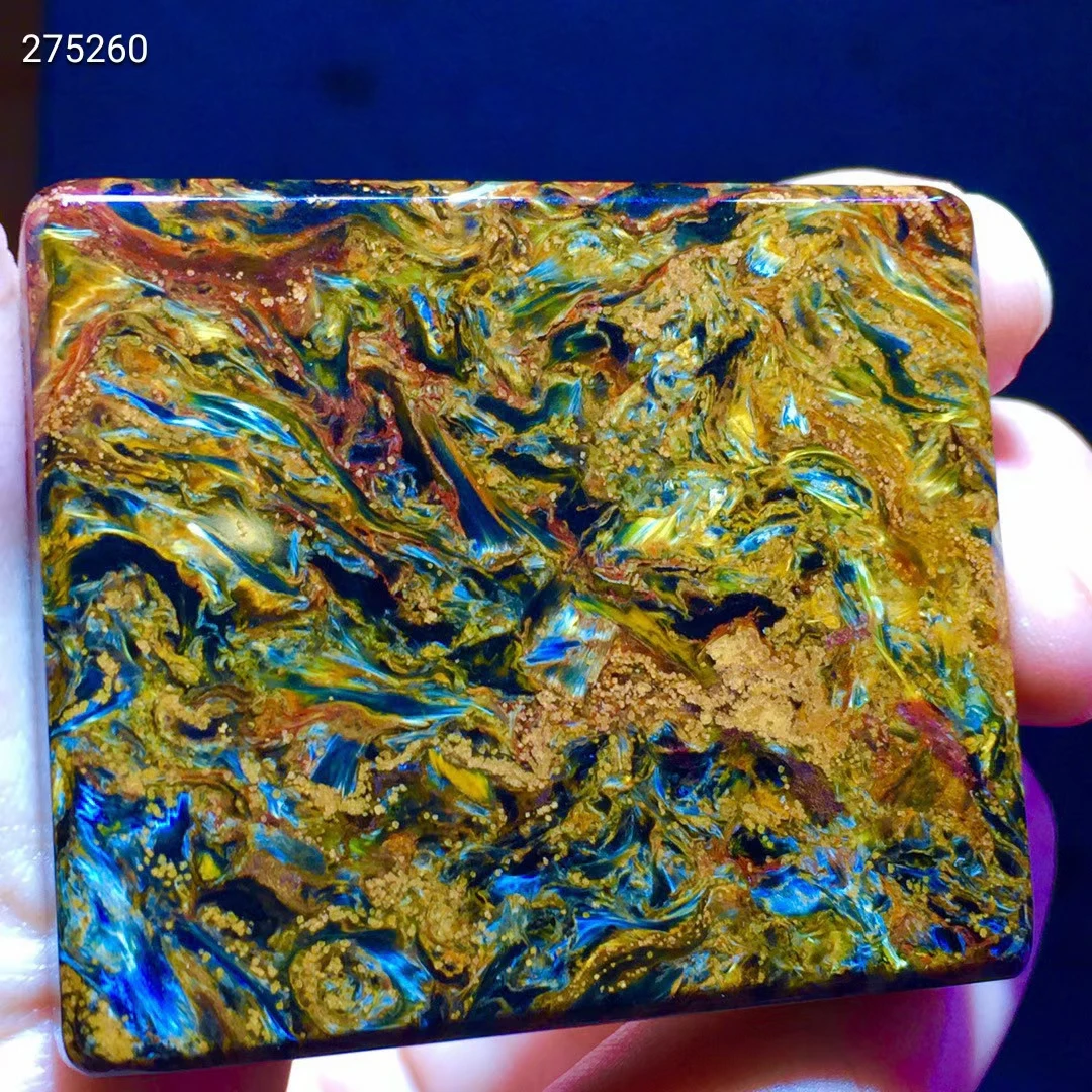 Прямоугольная Подвеска из пьестерсита натурального желтого цвета большая